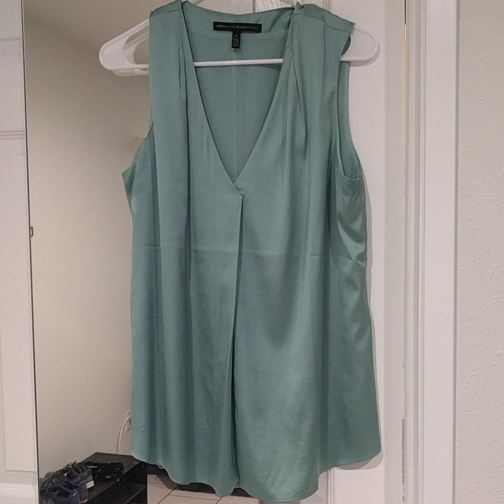 White House Black Market aqua blouse